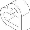 Schéma de départ : évidement intérieur en forme de coeur
