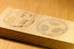 Logo fablab en bois