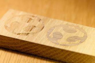 Logo fablab en bois