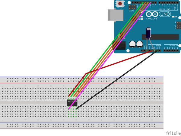 Montage pour flasher le ATTINY
