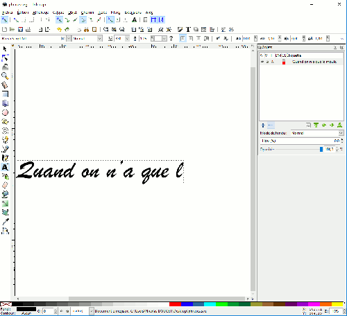 Étapes sur Inkscape